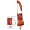 Burnt Orange Mask Design Neck Purse